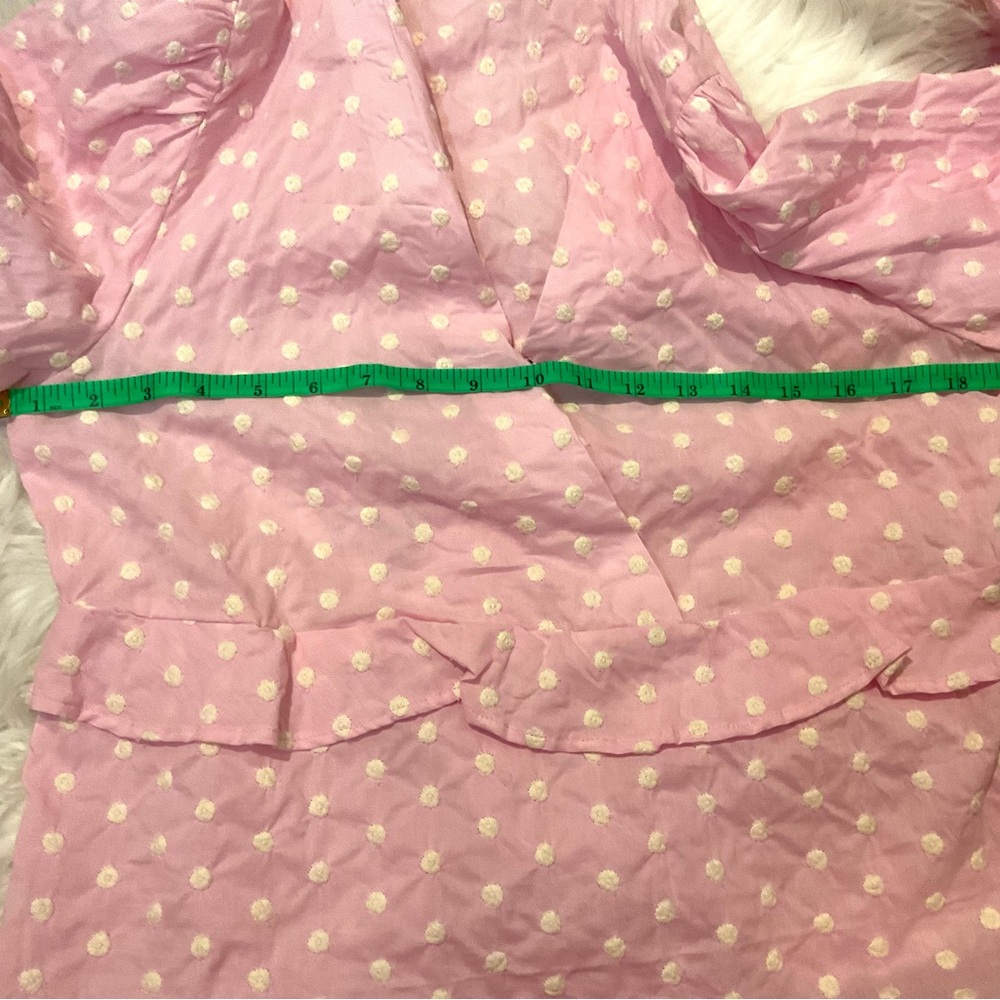 Pink Polka Dot Women's Top - Picture 4 of 5